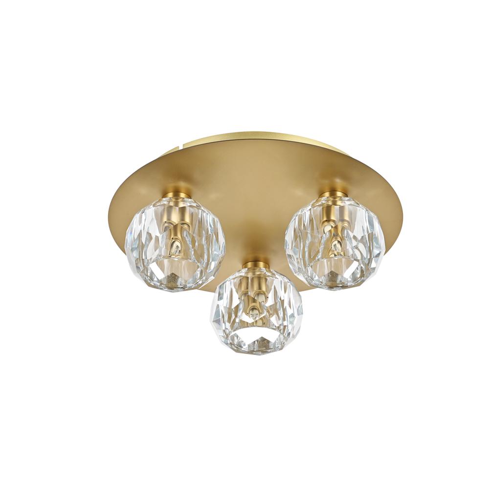 Graham 3 Light Ceiling Lamp In Gold. Picture 6