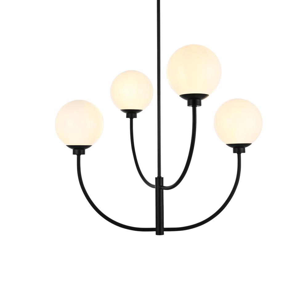 Nyomi 30 Inch Chandelier In Black. Picture 2