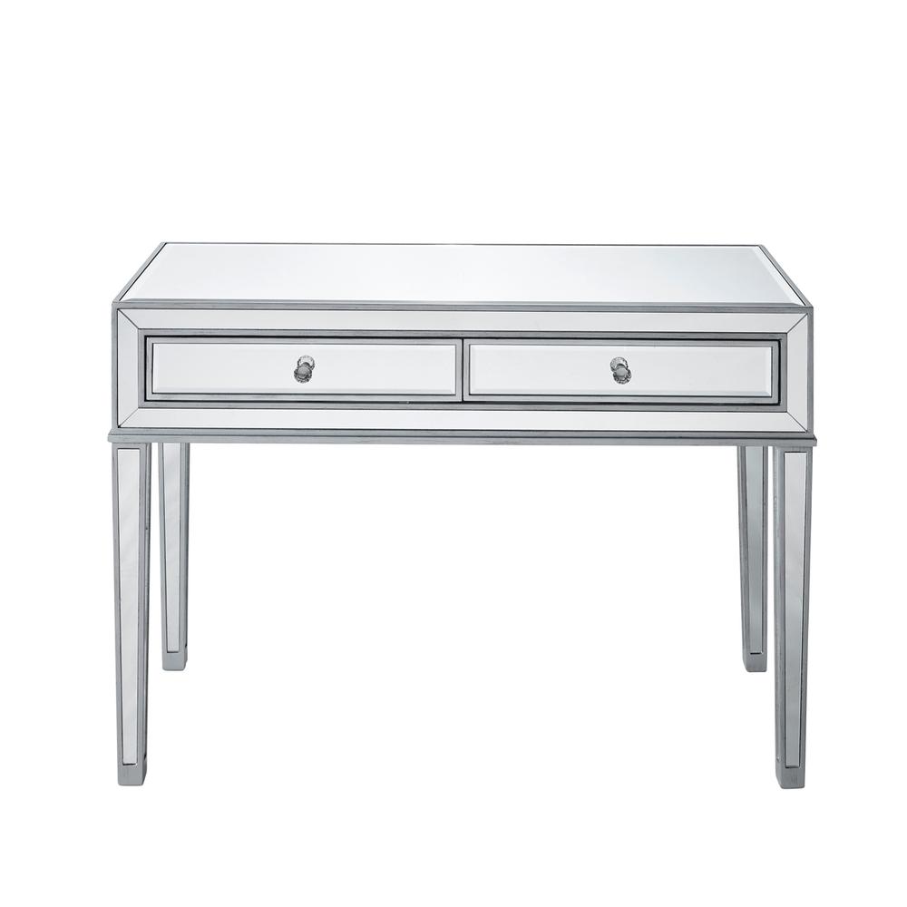 Desk 42In. W X 18In. D X 30In. H In Antique Silver Paint. Picture 1