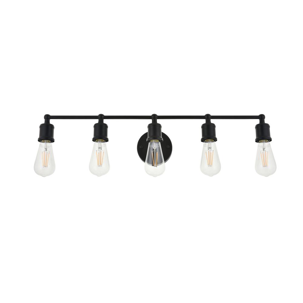 Serif 5 Light Black Wall Sconce. Picture 7