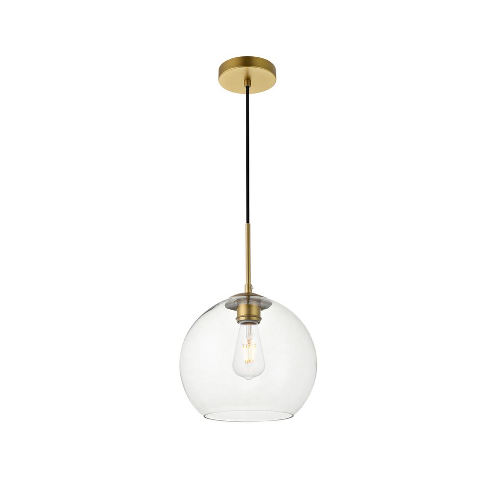 Baxter 1 Light Brass Pendant With Clear Glass. Picture 2
