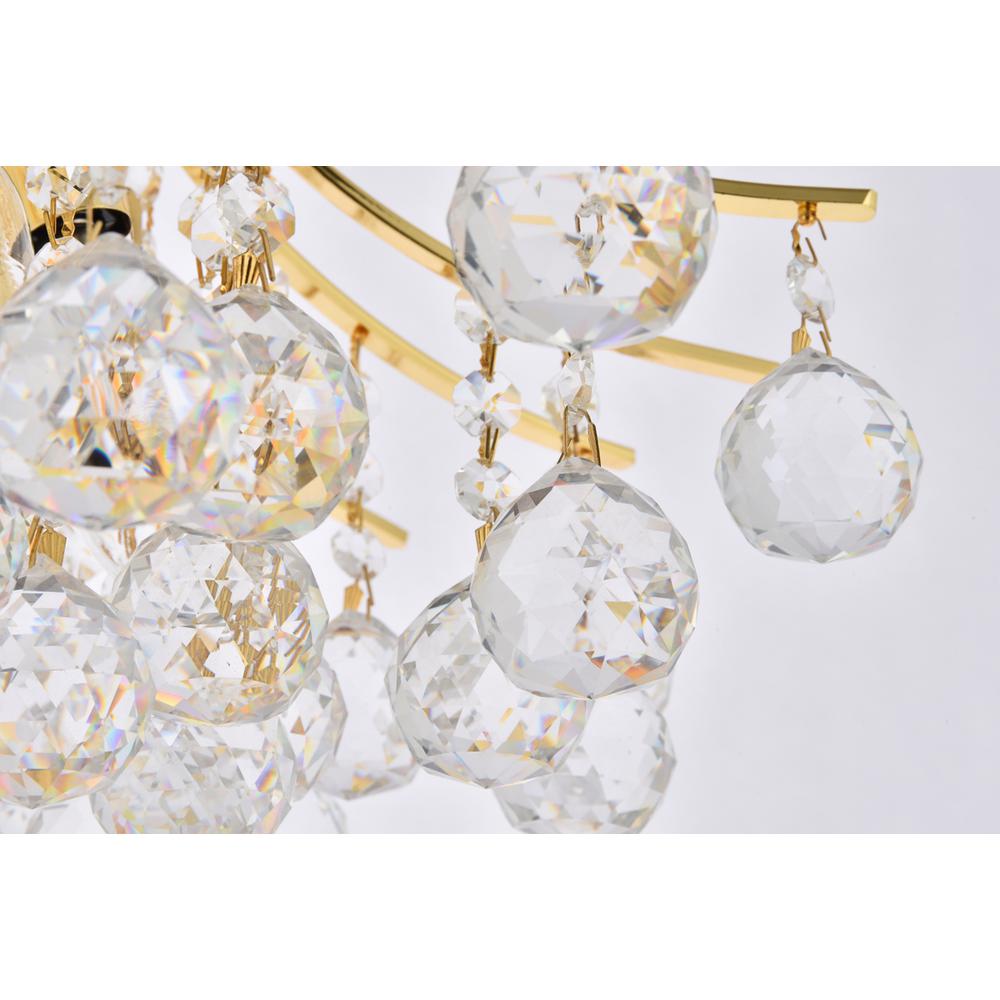 Toureg 10 Light Gold Pendant Clear Royal Cut Crystal. Picture 5