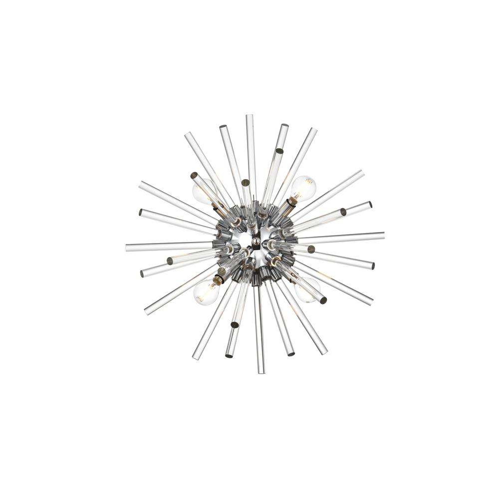 Sienna 18 Inch Crystal Rod Wall Sconce In Chrome. Picture 1