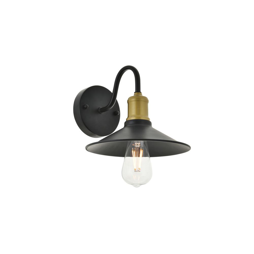Etude 1 Light Brass And Black Wall Sconce. Picture 3