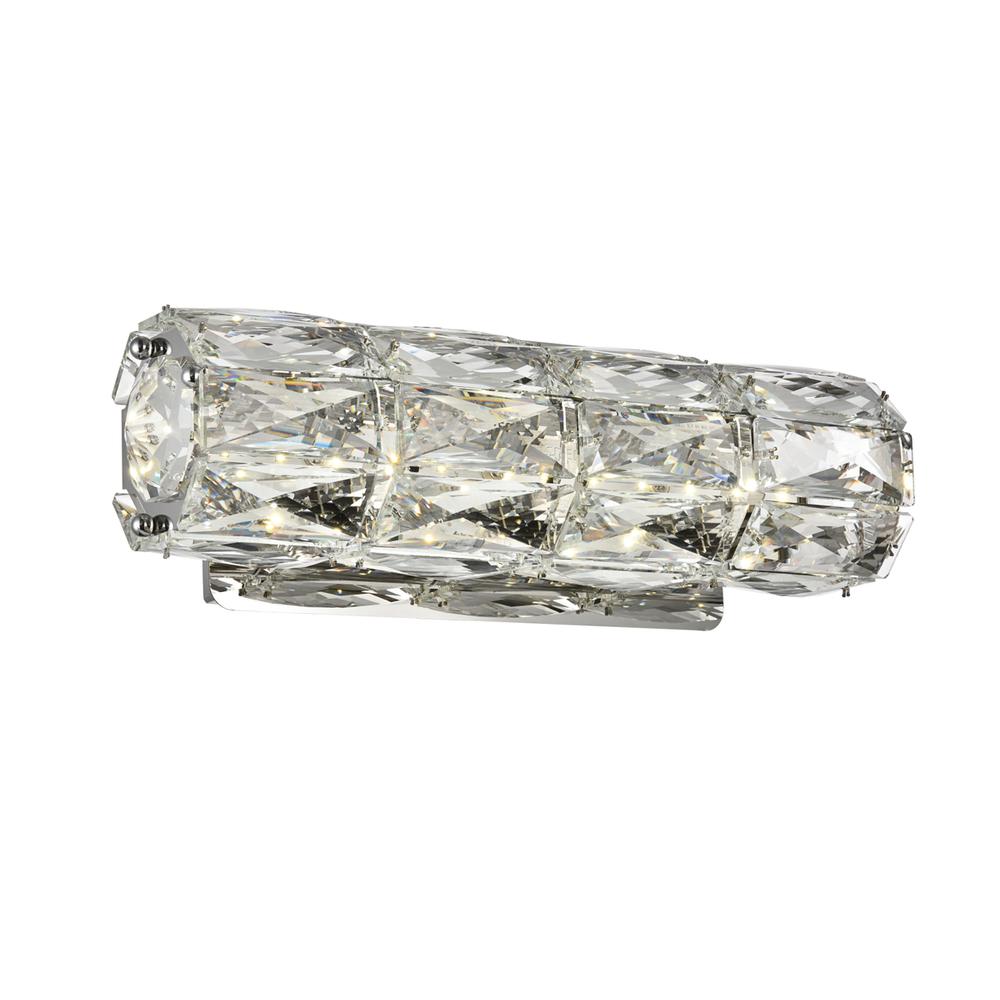 Valetta Integrated Led Chip Light Chrome Wall Sconce Clear Royal Cut Crystal. Picture 2