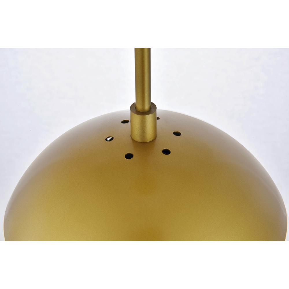 Eclipse 1 Light Brass Pendant With Frosted White Glass. Picture 5