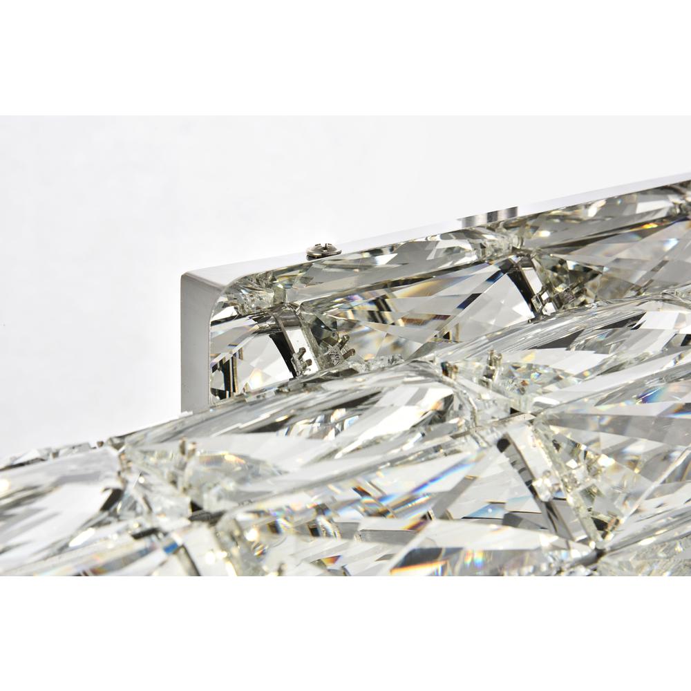 Valetta Integrated Led Chip Light Chrome Wall Sconce Clear Royal Cut Crystal. Picture 3