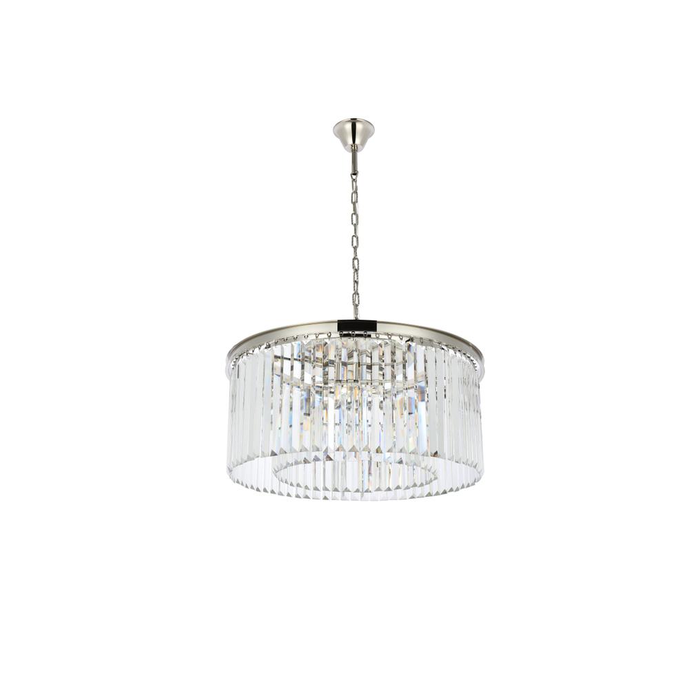 Sydney 8 Light Polished Nickel Chandelier Clear Royal Cut Crystal. Picture 6