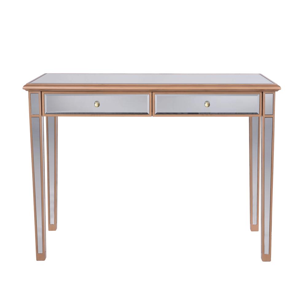 2 Drawers Dressing Table 42 In. X 18 In. X 31 In. In Gold Paint. Picture 1
