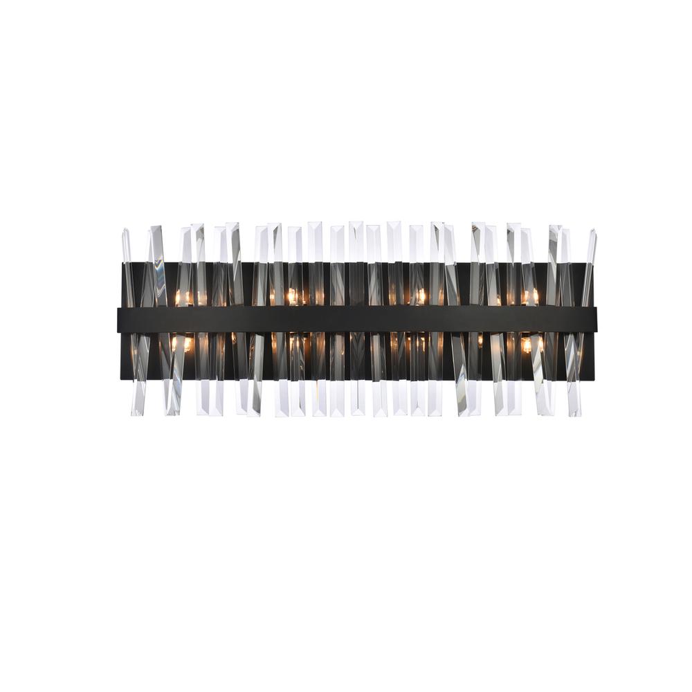 Serephina 30 Inch Crystal Bath Sconce In Black. Picture 1