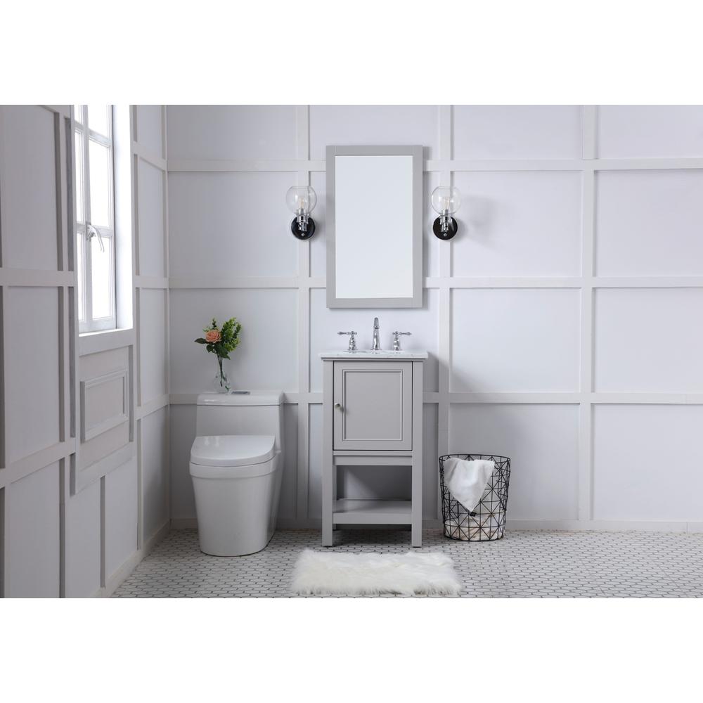 19 In. Single Bathroom Vanity Set In Grey. Picture 7