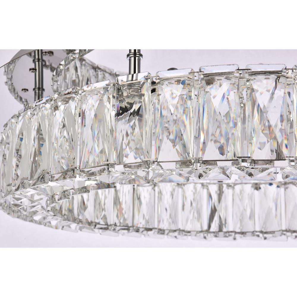 Monroe 22 Inch Led Single Flush Mount In Chrome. Picture 5