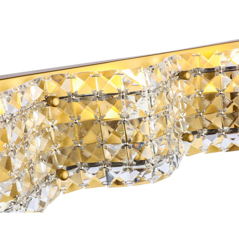 Ollie 4 Light Brass And Clear Crystals Wall Sconce. Picture 10