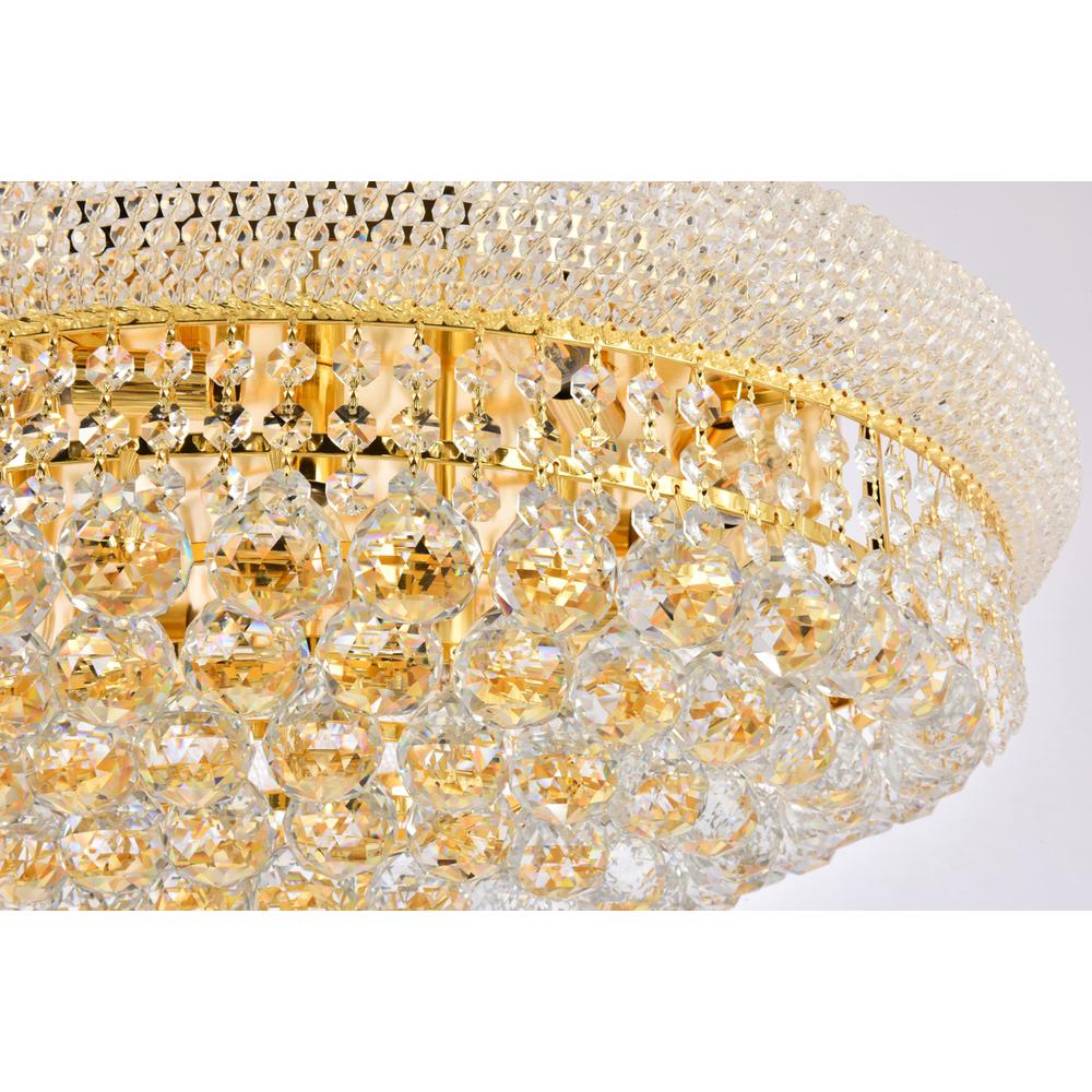 Primo 24 Light Gold Flush Mount Clear Royal Cut Crystal. Picture 4