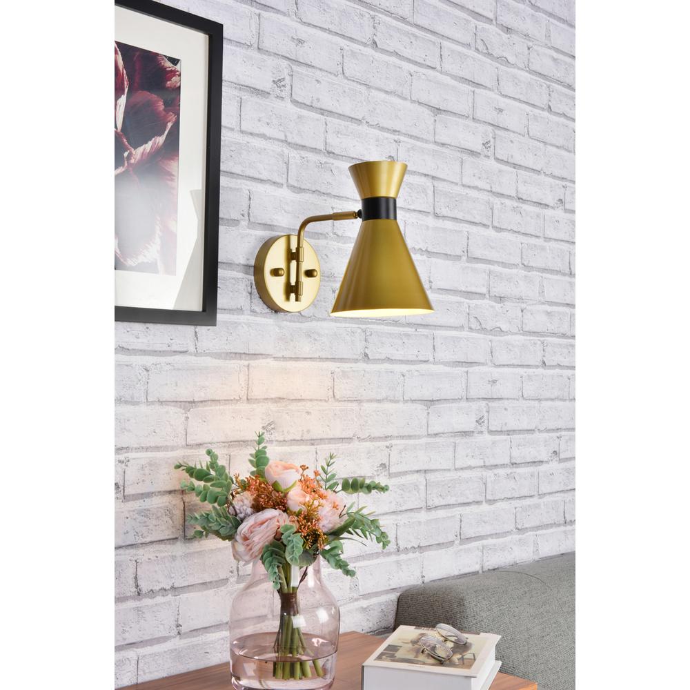 Halycon 6 Inch Light Brass Wall Sconce. Picture 9