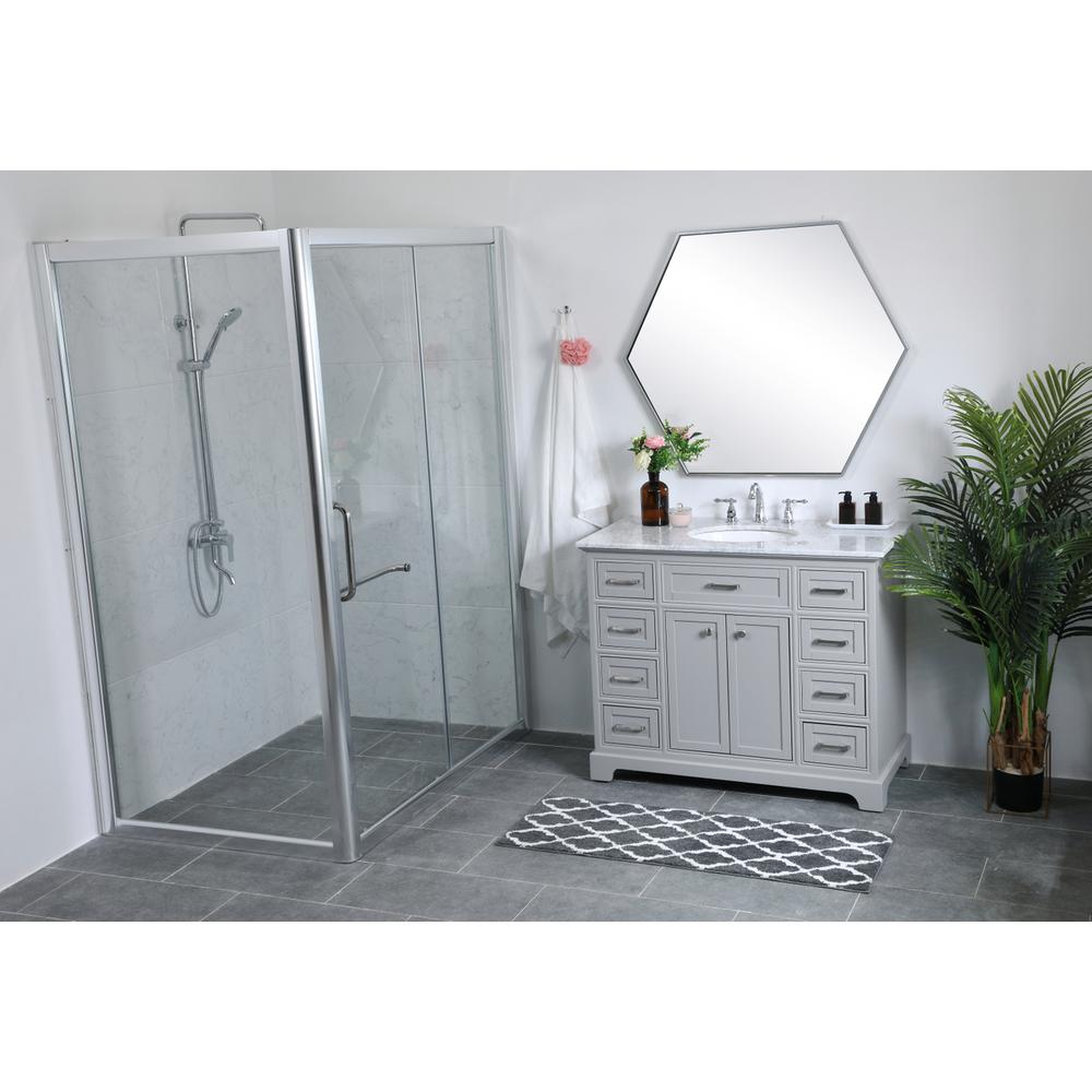 42 In. Single Bathroom Vanity Set In Light Grey. Picture 9