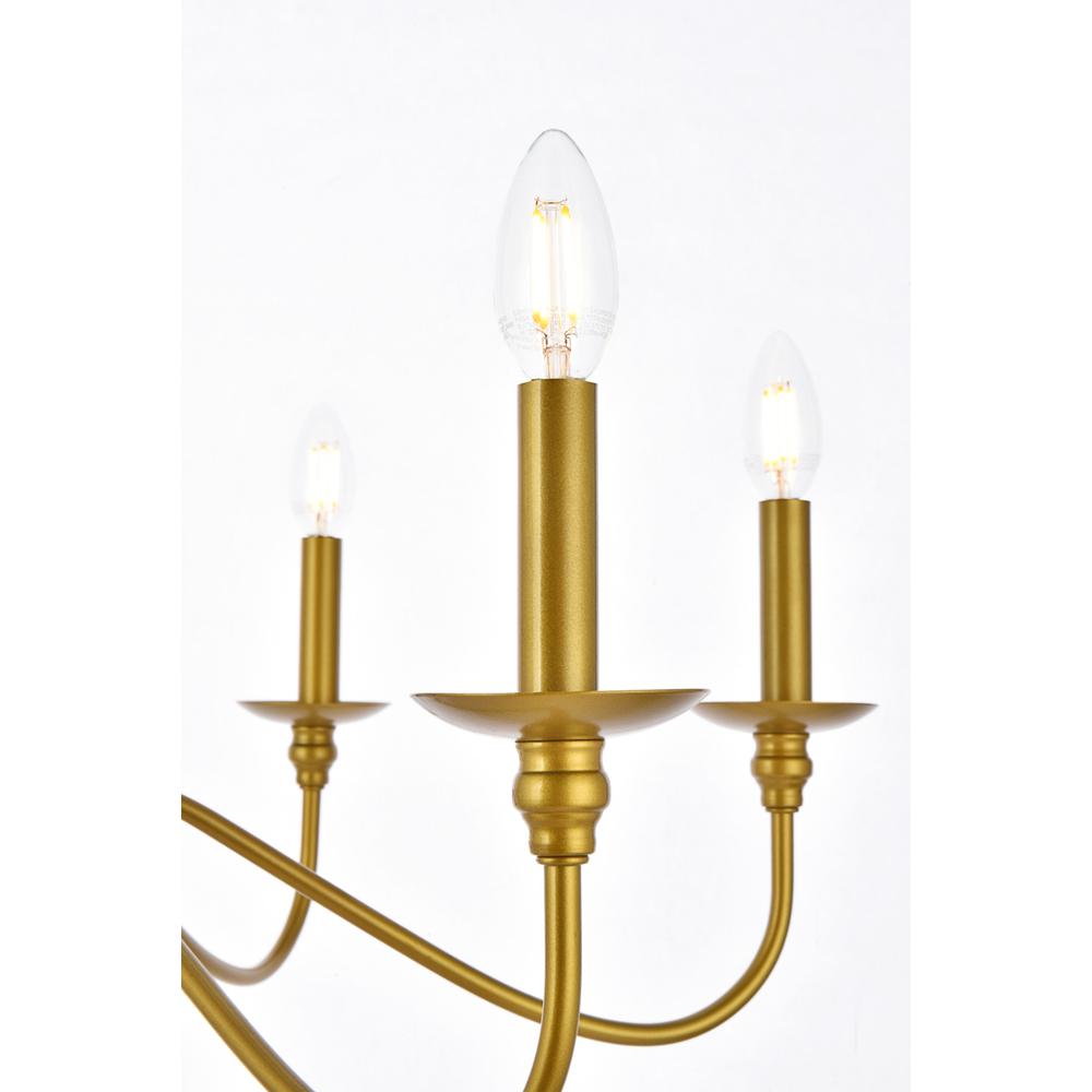 Rohan 48 Inch Chandelier In Brass. Picture 4
