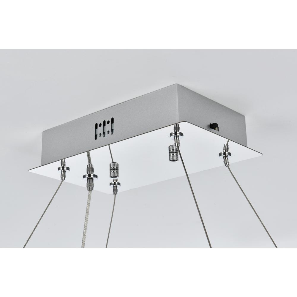 Bowen 51 Inch Adjustable Led Chandelier In Chrome. Picture 7