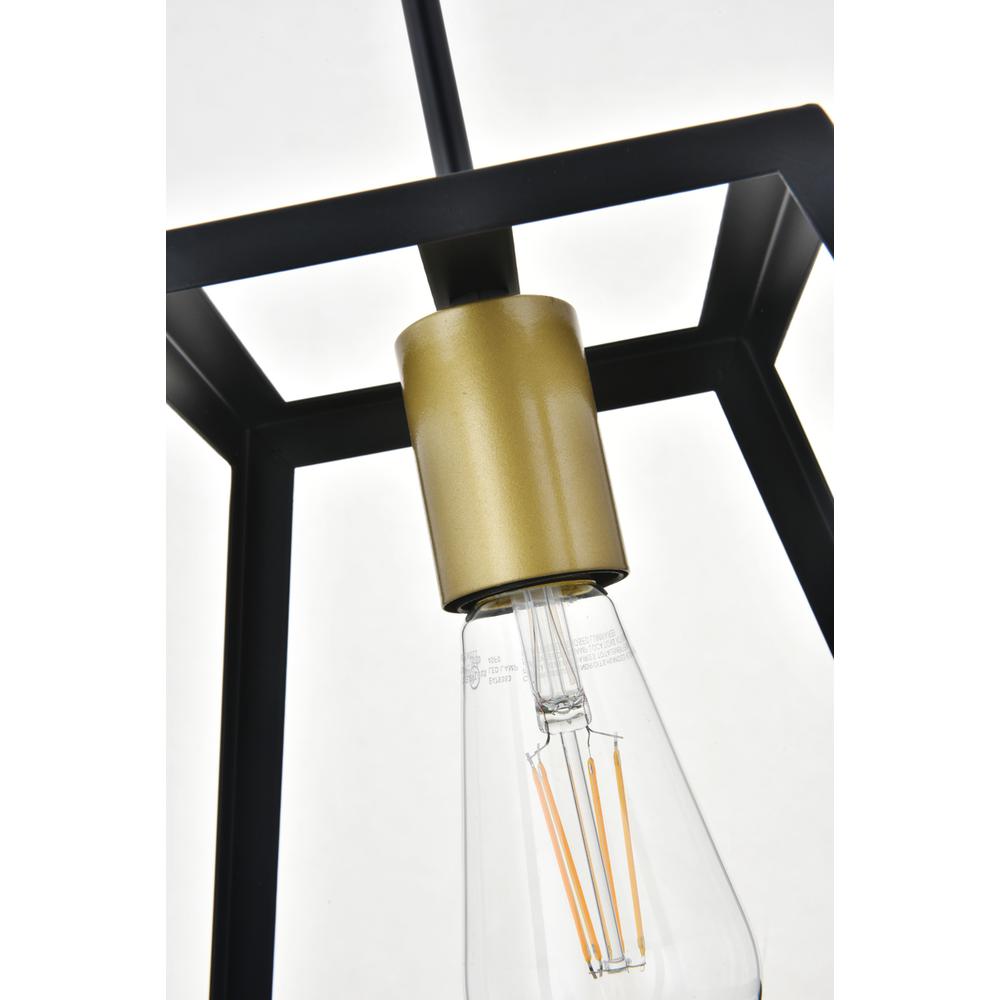 Resolute 1 Light Brass And Black Pendant. Picture 9
