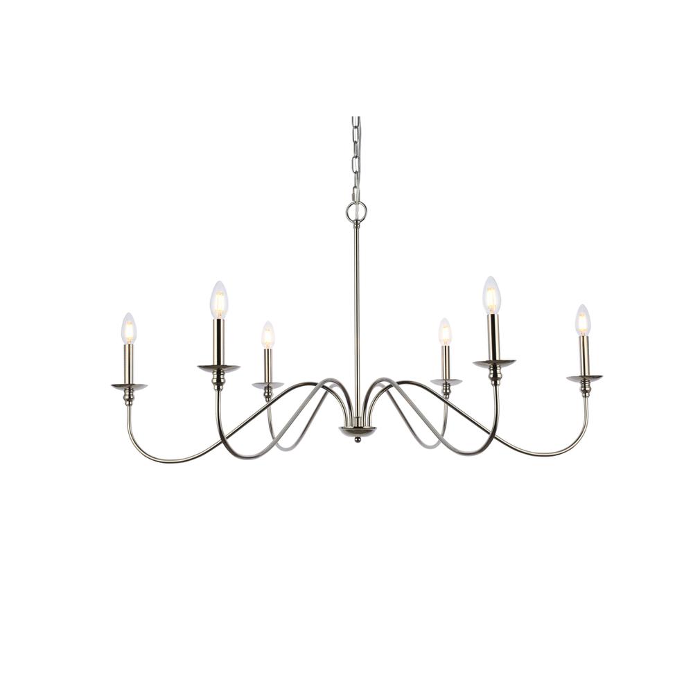Rohan 42 Inch Chandelier In Polished Nickel. Picture 2