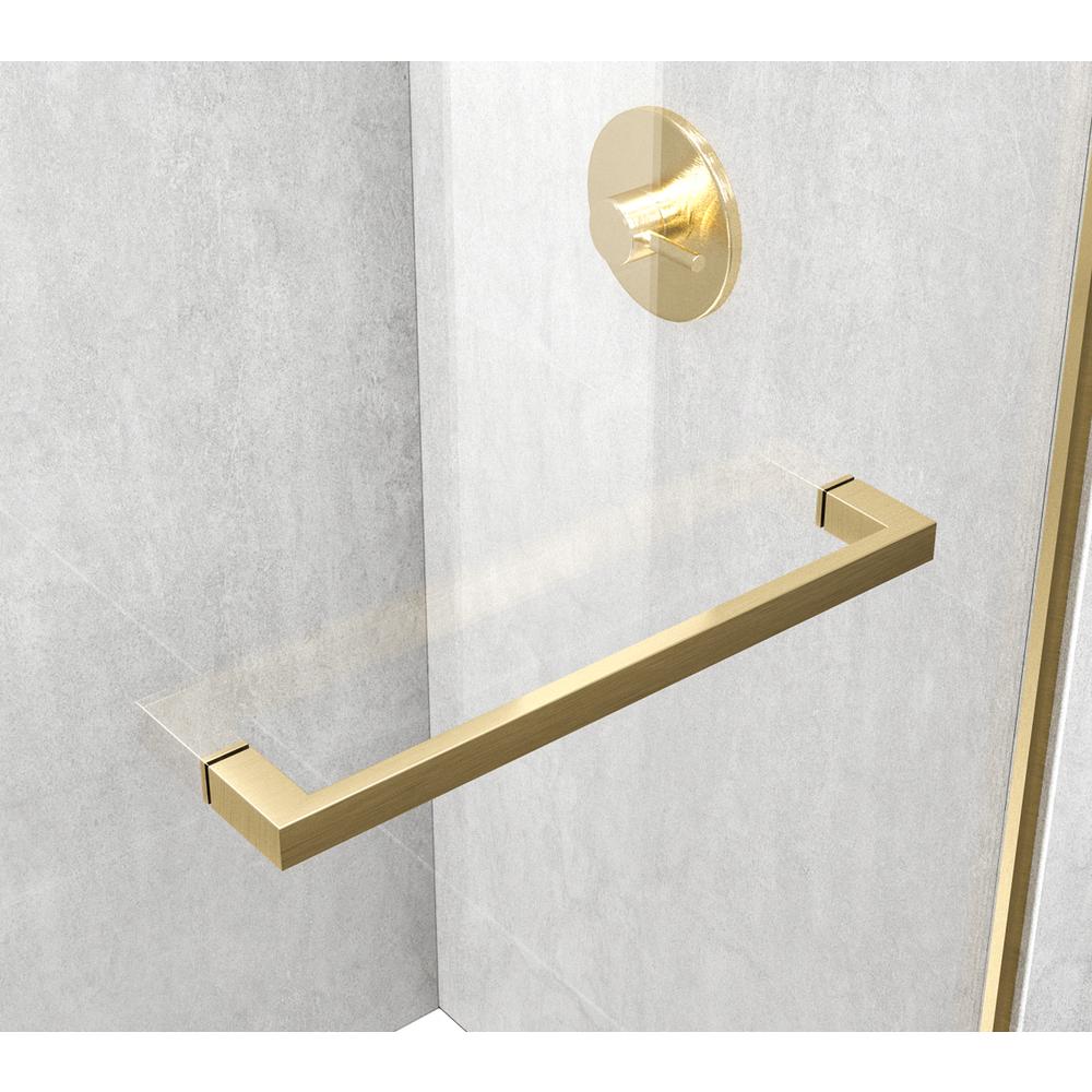 Frameless Shower Door 48 X 76 Brushed Gold. Picture 8