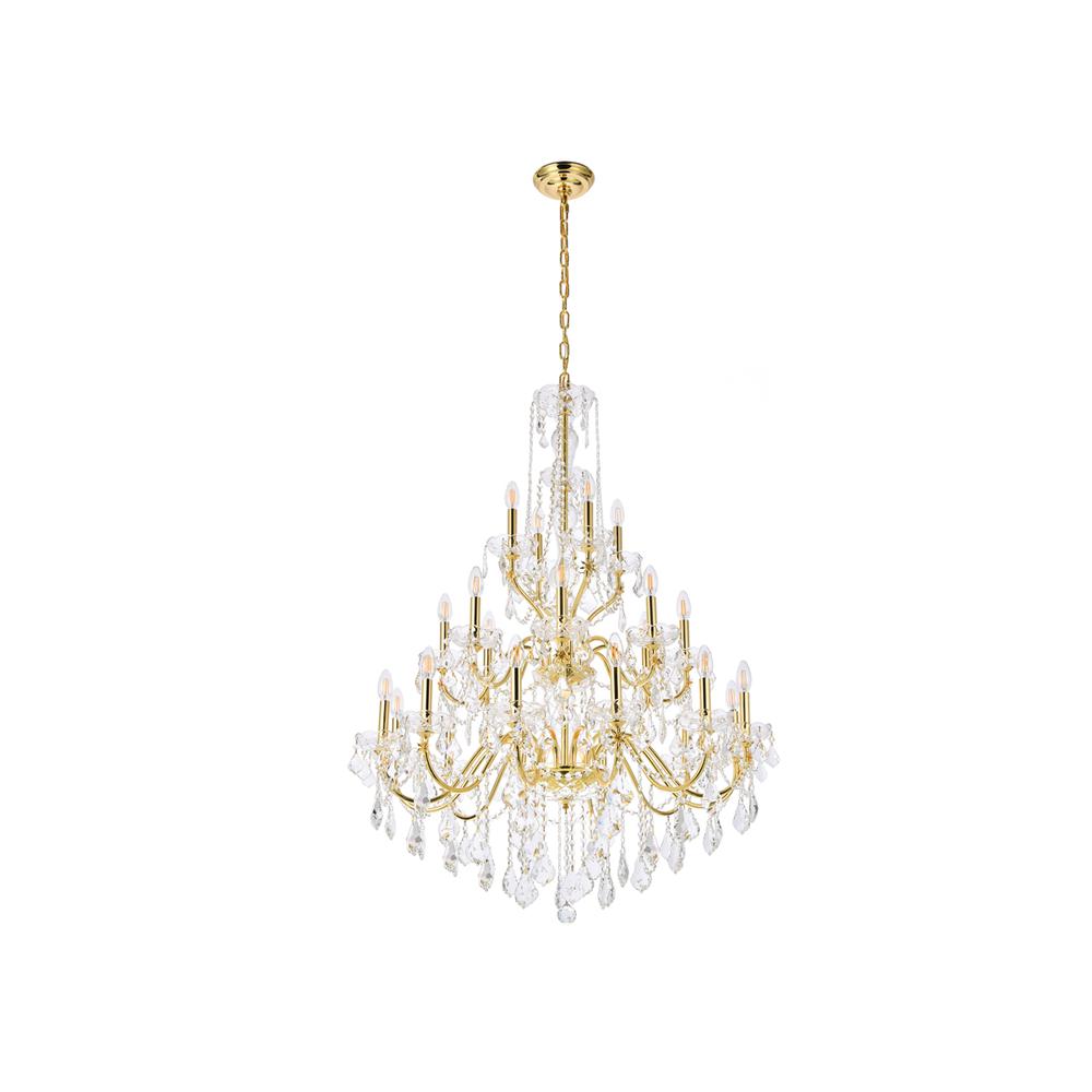 St. Francis 24 Light Gold Chandelier Clear Royal Cut Crystal. Picture 6