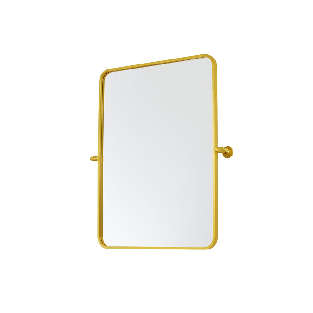 Soft Corner Pivot Mirror 24X32 Inch In Gold. Picture 5