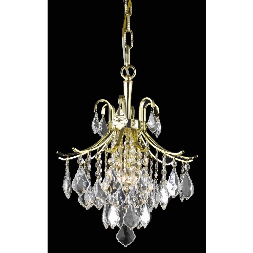 Amelia Collection Pendant D12In H15In Lt:3 Gold Finish. Picture 1