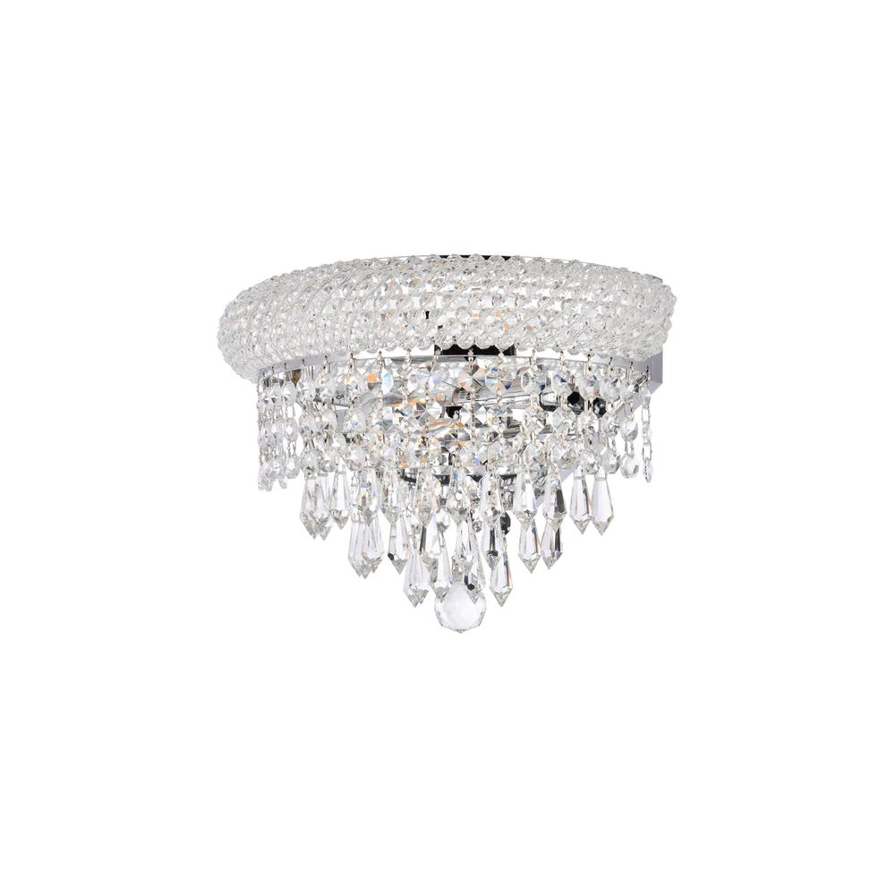 Primo 2 Light Chrome Wall Sconce Clear Royal Cut Crystal. Picture 2