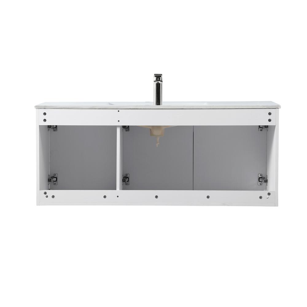 48 Inch  Single Bathroom Floating Vanity In White. Picture 13