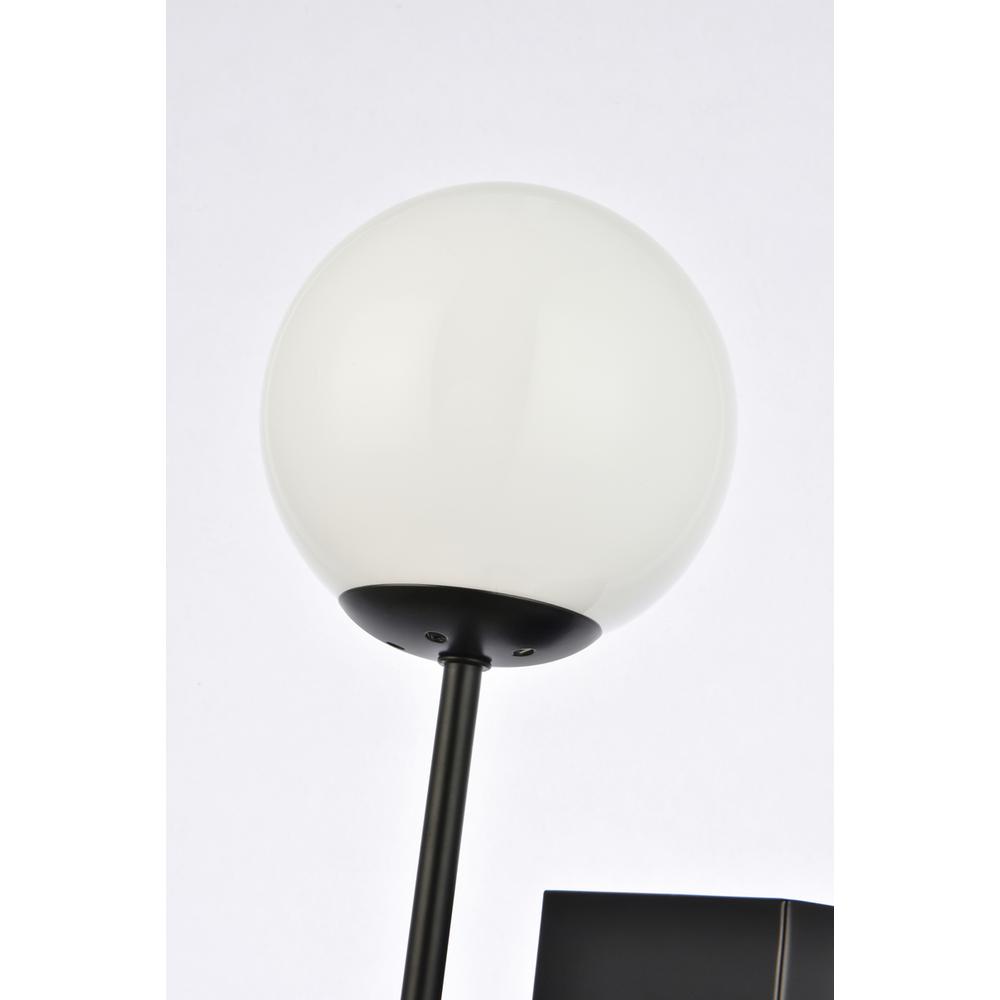 Neri 1 Light Black And White Glass Wall Sconce. Picture 6