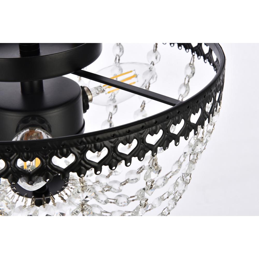 Kylie 14 Inch Flush Mount In Black. Picture 5
