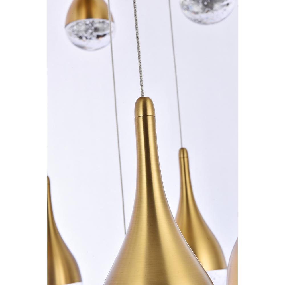 Amherst 36 Inch Led Chandelier In Satin Gold. Picture 4