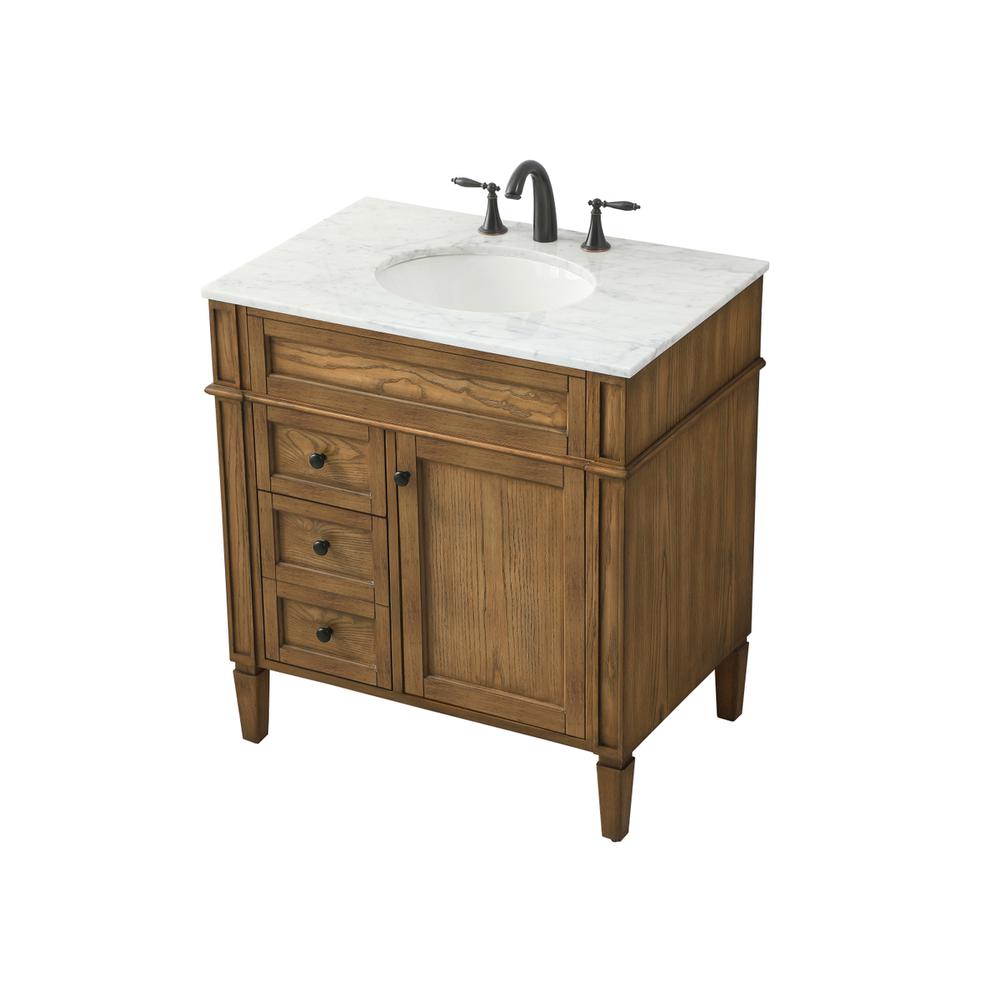 32 Inch Single Bathroom Vanity In Driftwood. Picture 8