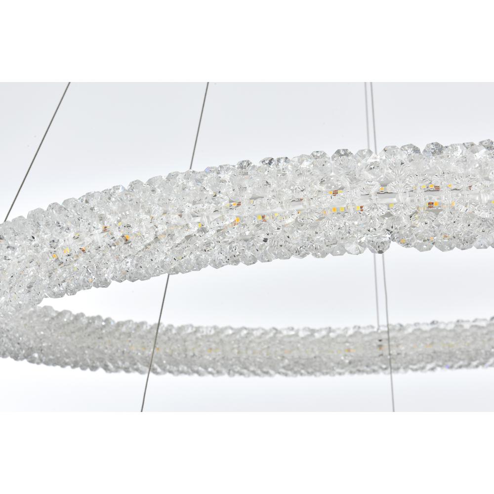 Bowen 32 Inch Adjustable Led Chandelier In Chrome. Picture 5