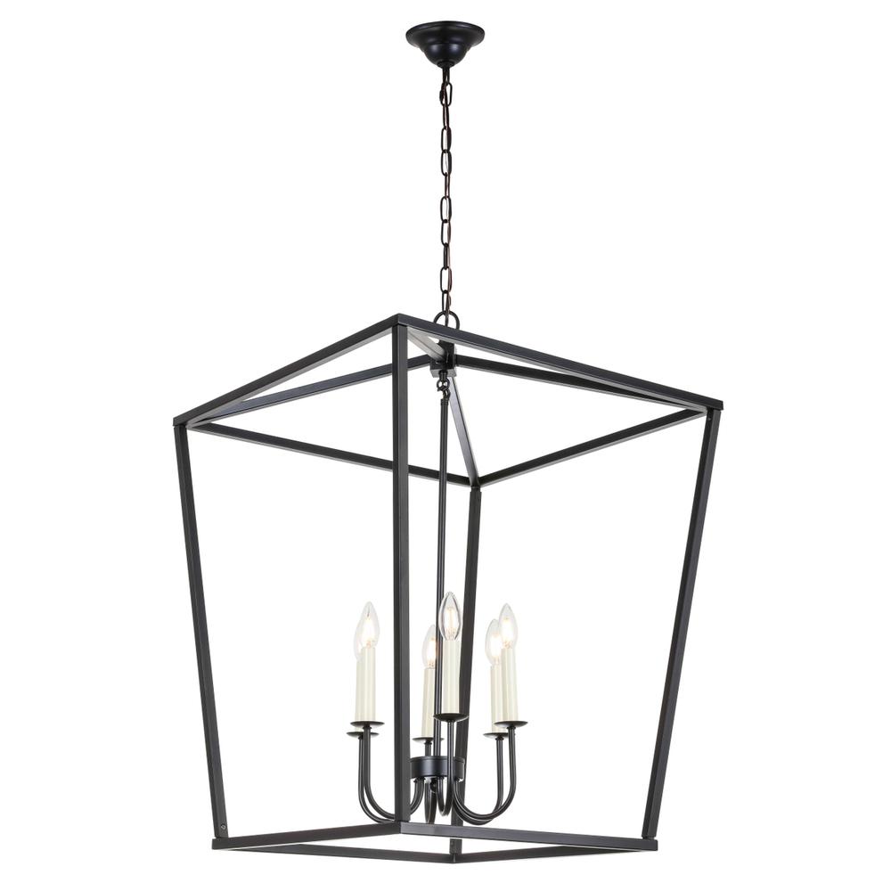 Maddox 6 Light Black Chandelier. Picture 6