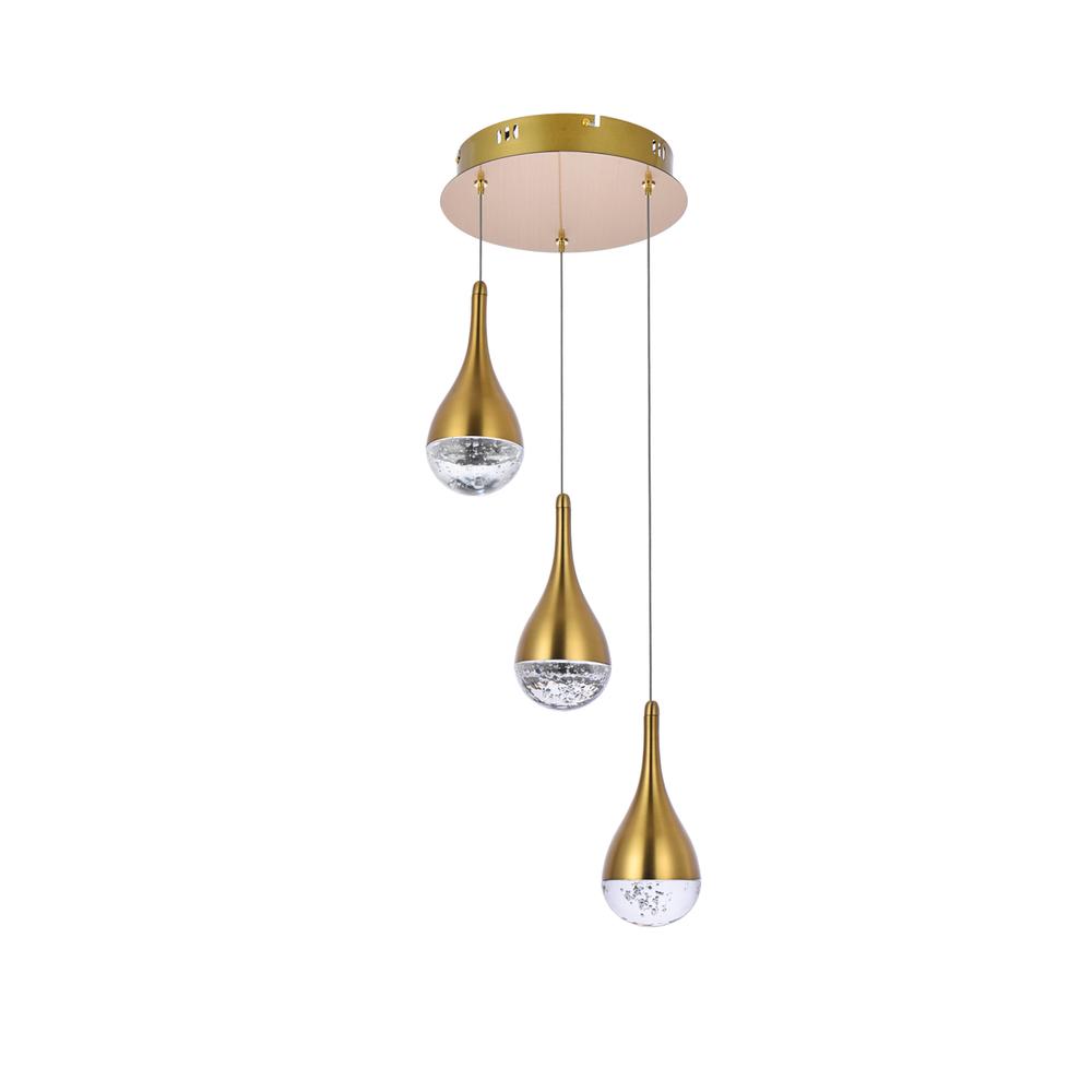 Amherst 10 Inch Led Pendant In Satin Gold. Picture 6