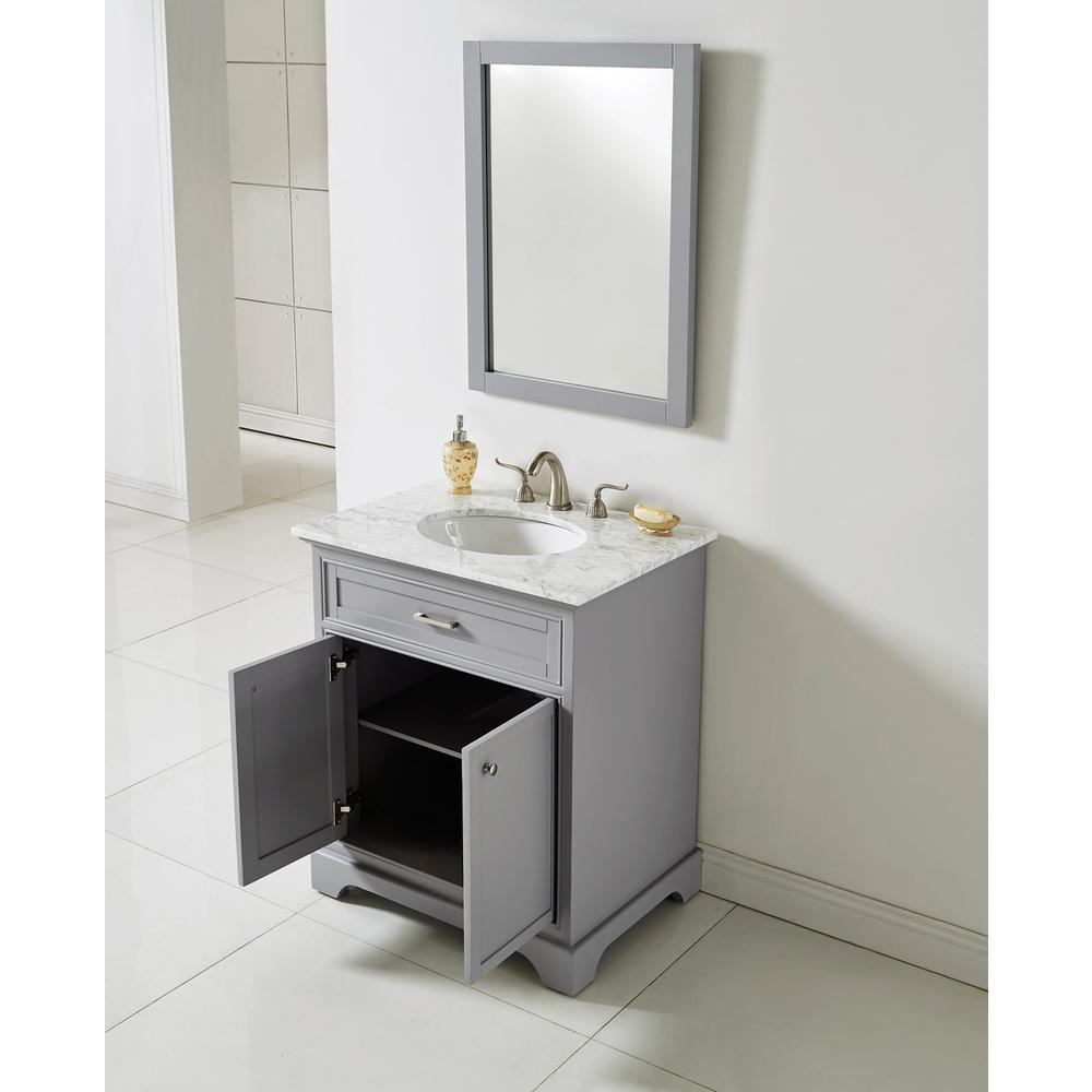 30 In. Single Bathroom Vanity Set In Light Grey. Picture 11