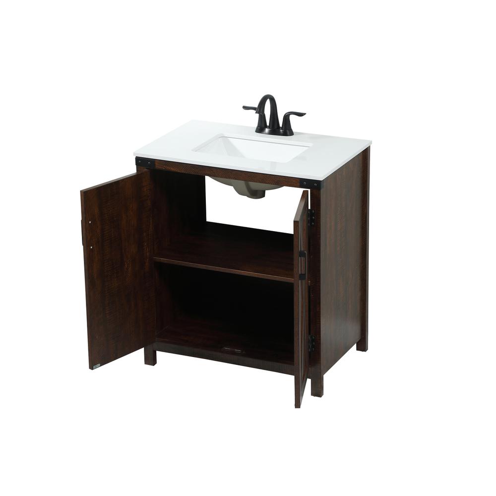 30 Inch Single Bathroom Vanity In Expresso. Picture 9