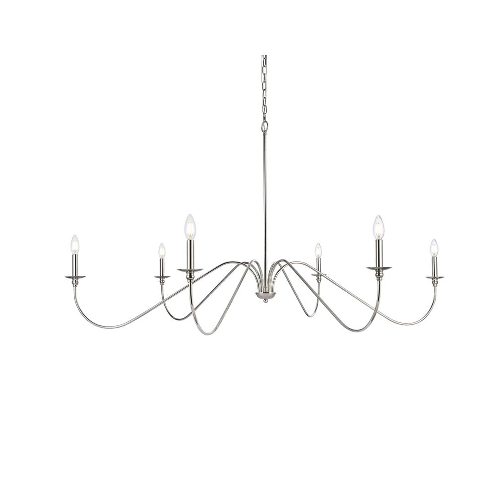 Rohan 60 Inch Chandelier In Polished Nickel. Picture 2