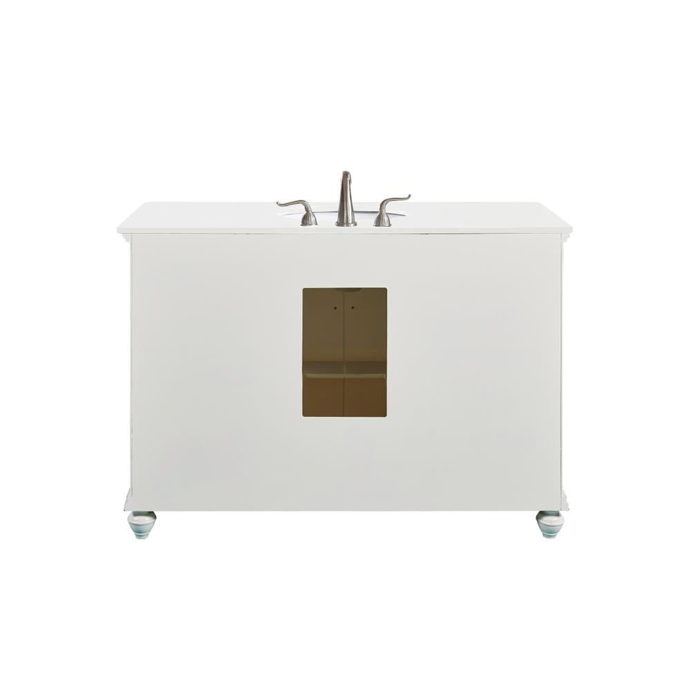 48 Inch Single Bathroom Vanity In Antique White. Picture 8