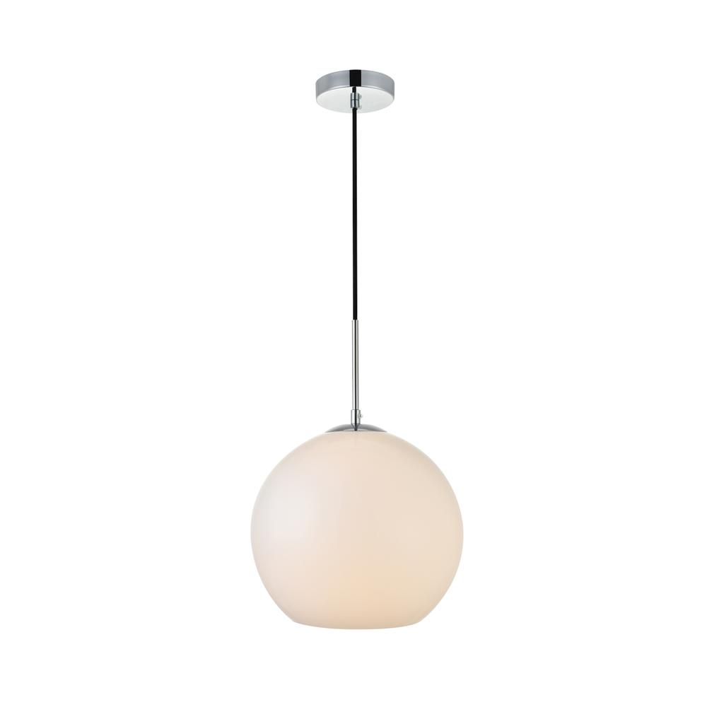 Baxter 1 Light Chrome Pendant With Frosted White Glass. Picture 2