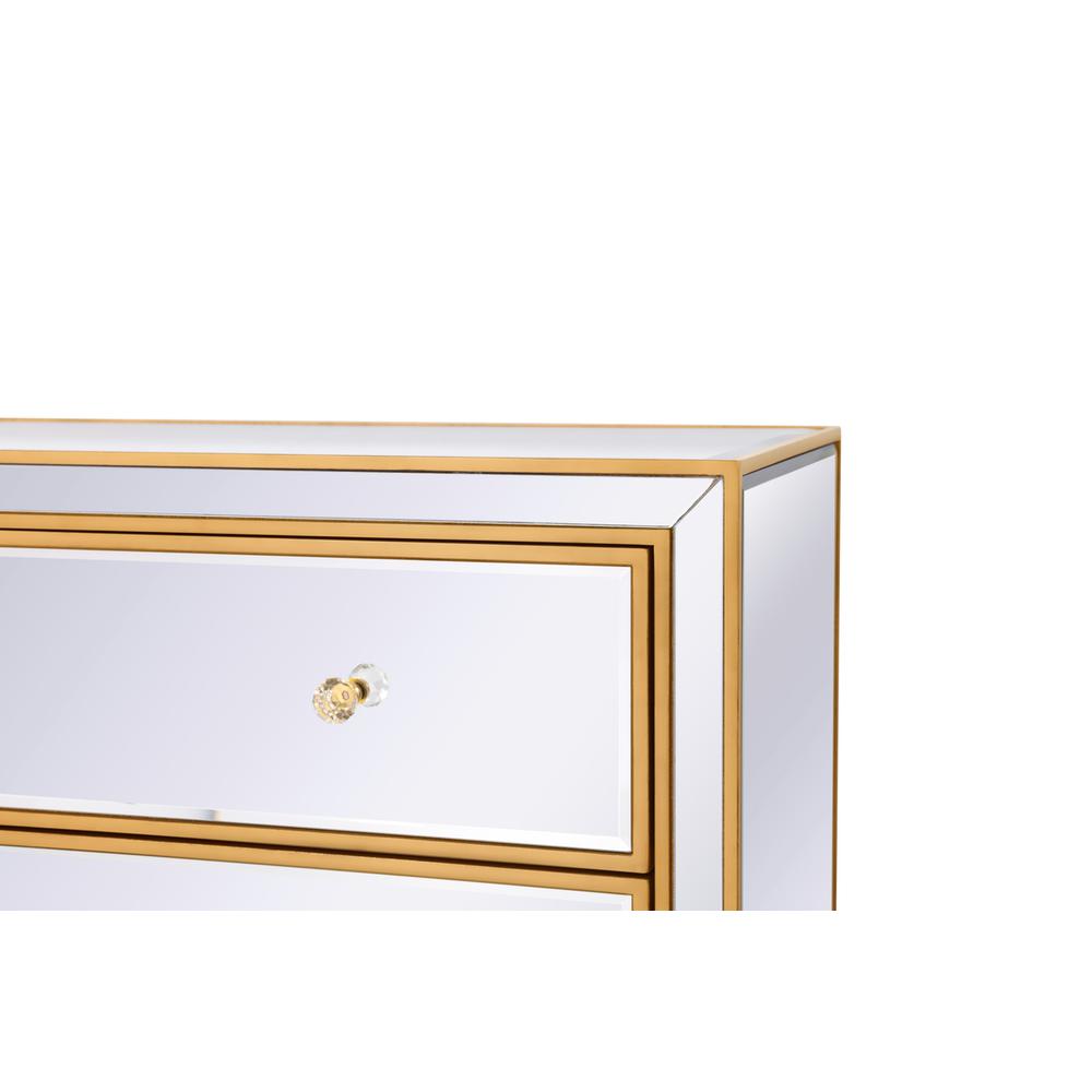 Chest 3 Drawers 40In. W X 16In. D X 32In. H In Gold. Picture 7