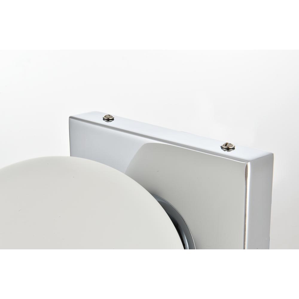 Jaylin 1 Light Chrome And Frosted White Bath Sconce. Picture 5