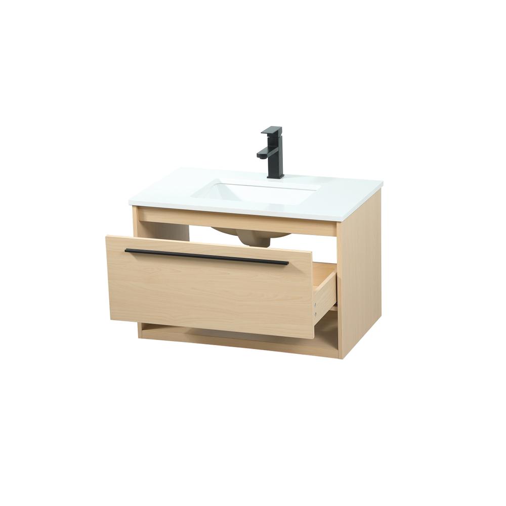30 Inch Single Bathroom Vanity In Maple. Picture 9