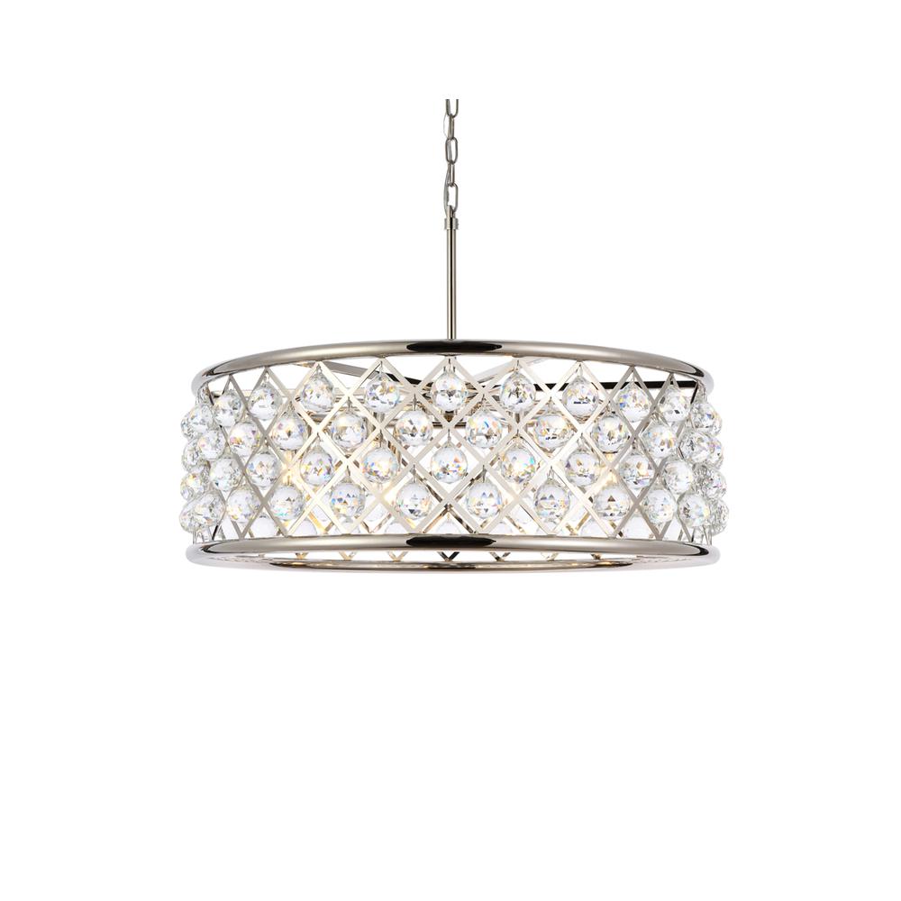 Madison 8 Light Polished Nickel Chandelier Clear Royal Cut Crystal. Picture 2