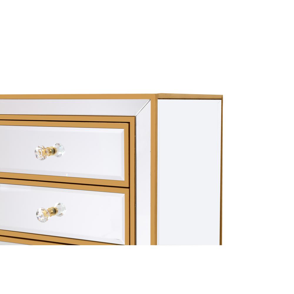 Lingerie Chest 7 Drawers 18In. W X 15In. D X 42In. H In Gold. Picture 7