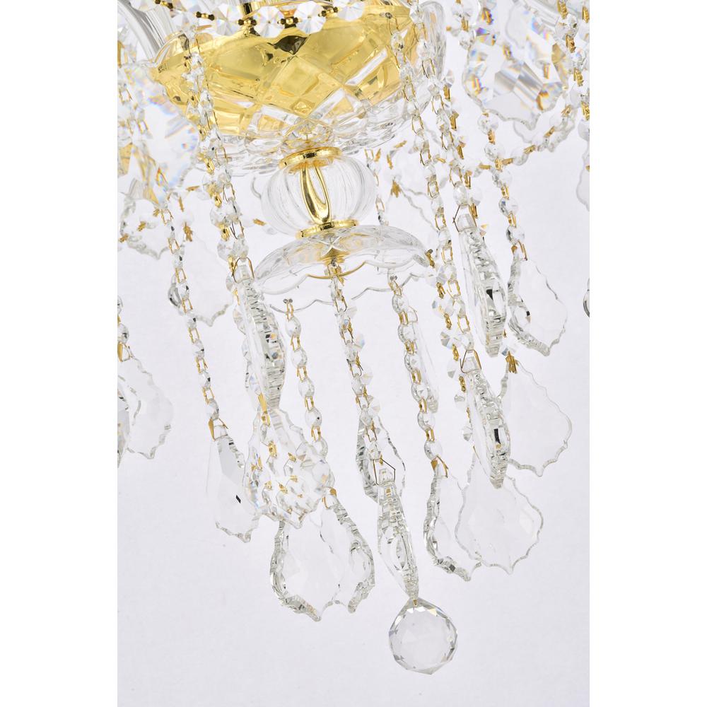 Verona 15 Light Gold Chandelier Clear Royal Cut Crystal. Picture 3