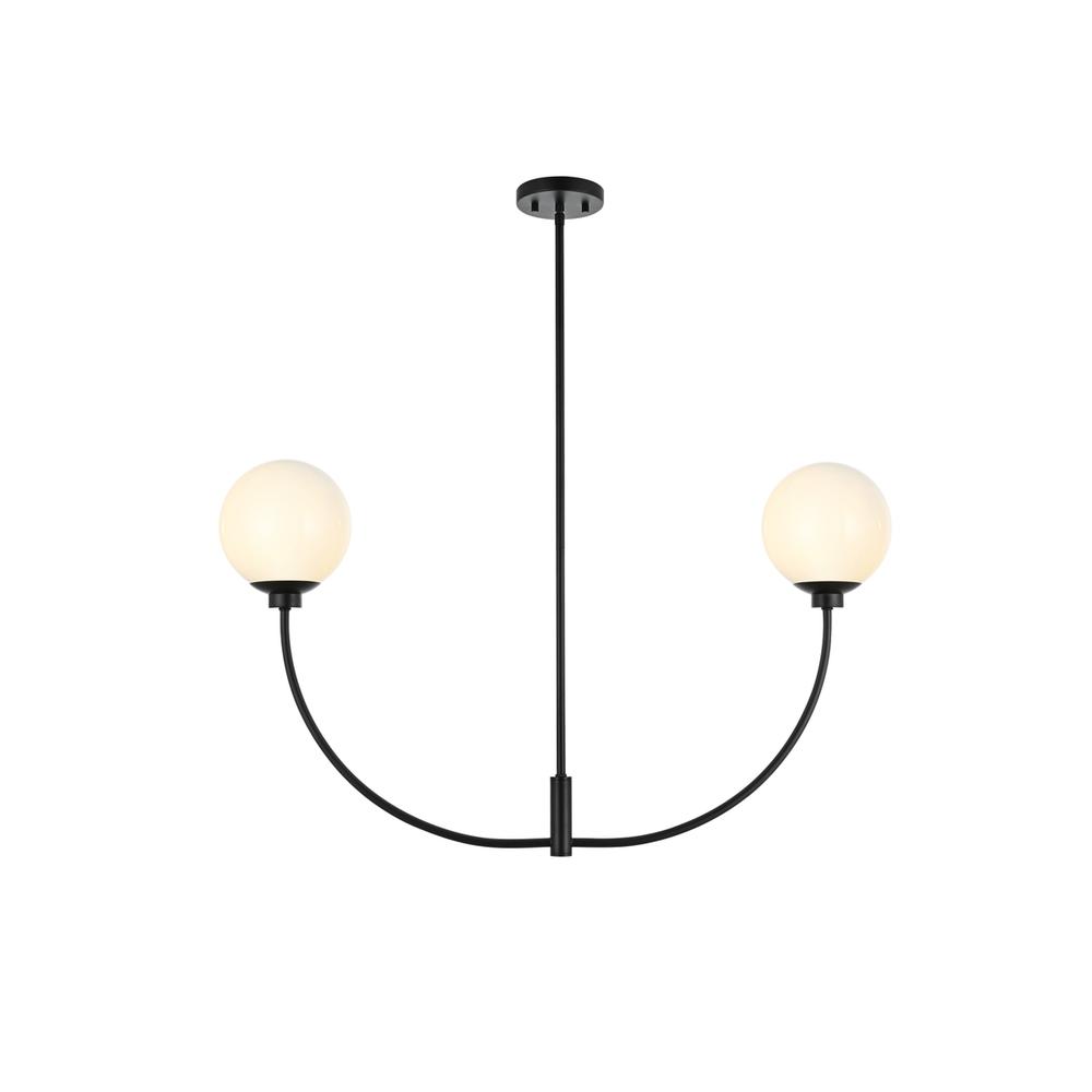 Nyomi 36 Inch Chandelier In Black. Picture 1