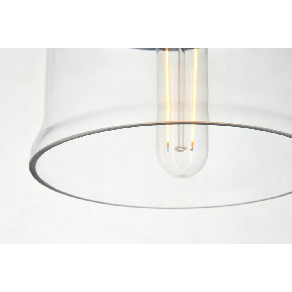 Kenna 1 Light Black Pendant With Clear Glass. Picture 4